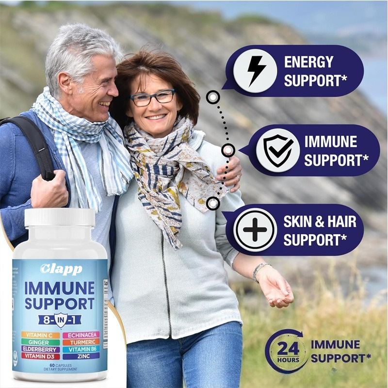 Nutrition Zinc - 8-in-1 immune support capsule containing echinacea,