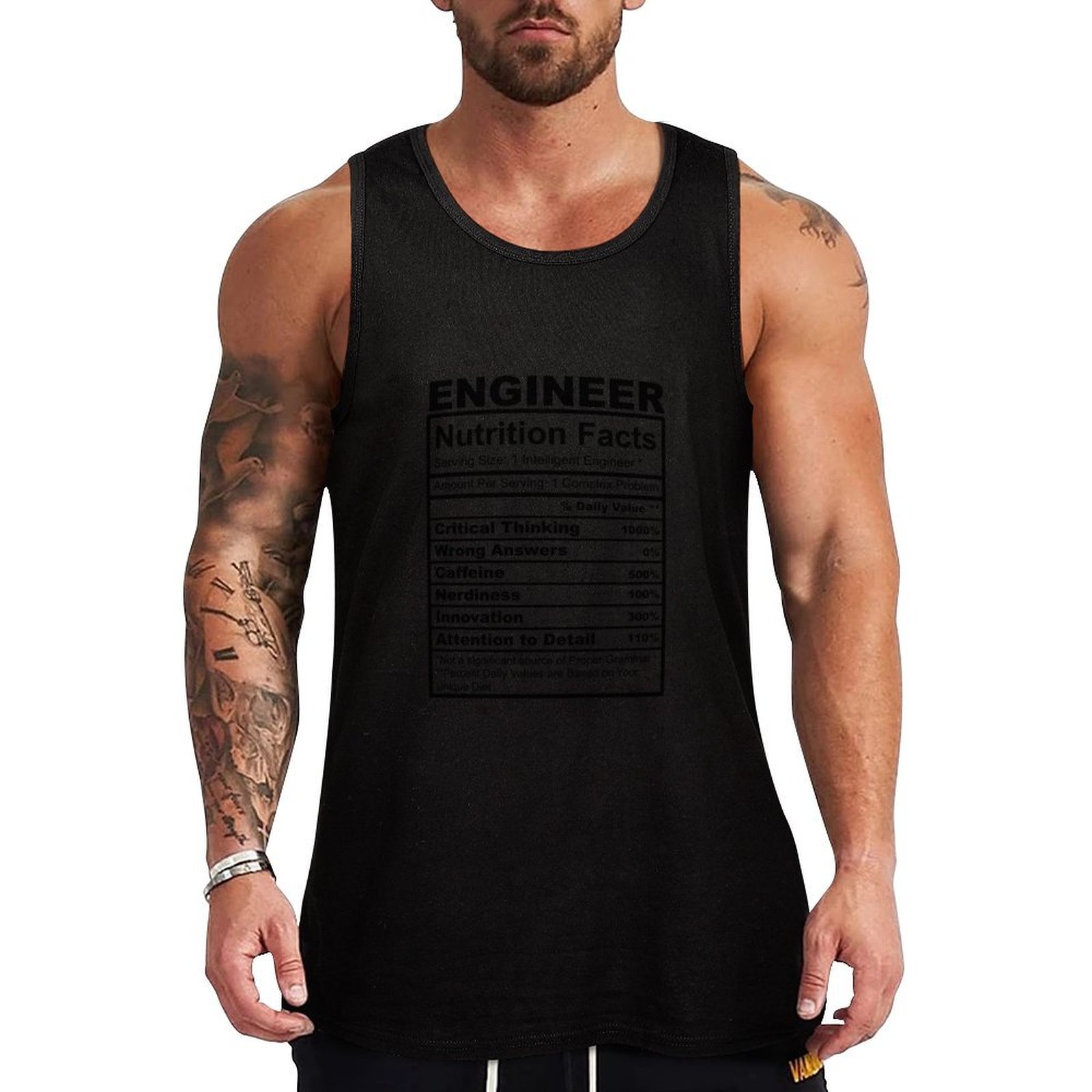 Nutrition Of Fitness - Funny Engineer Gift Nutrition Fact Humor