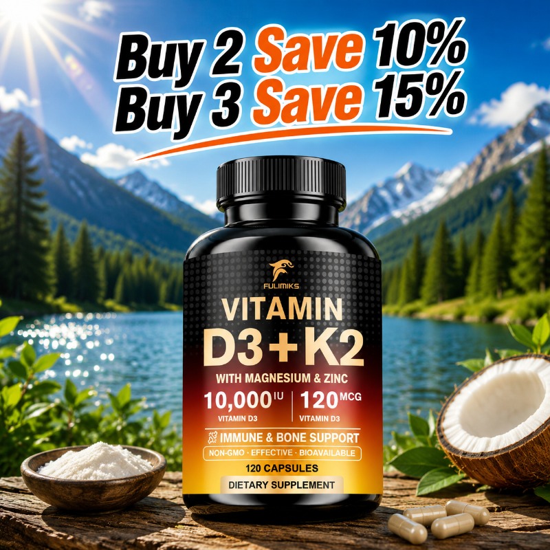 10000IU Vitamin D3 K2 Suppleme - Nutrition Zinc ulasan dan harga