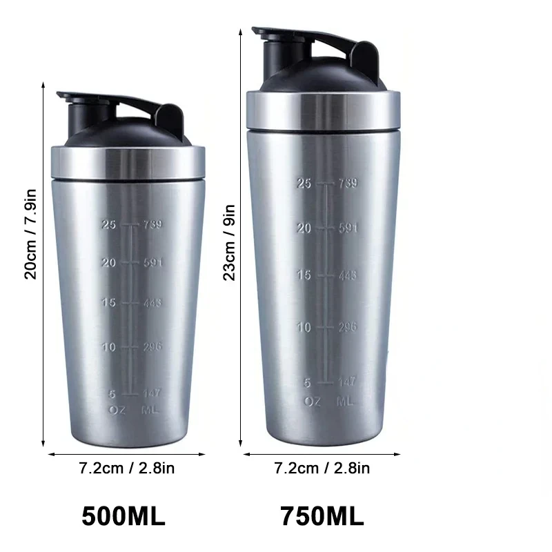 Stainless Steel Protein Shaker - Nutrition Of Fitness ulasan dan harga