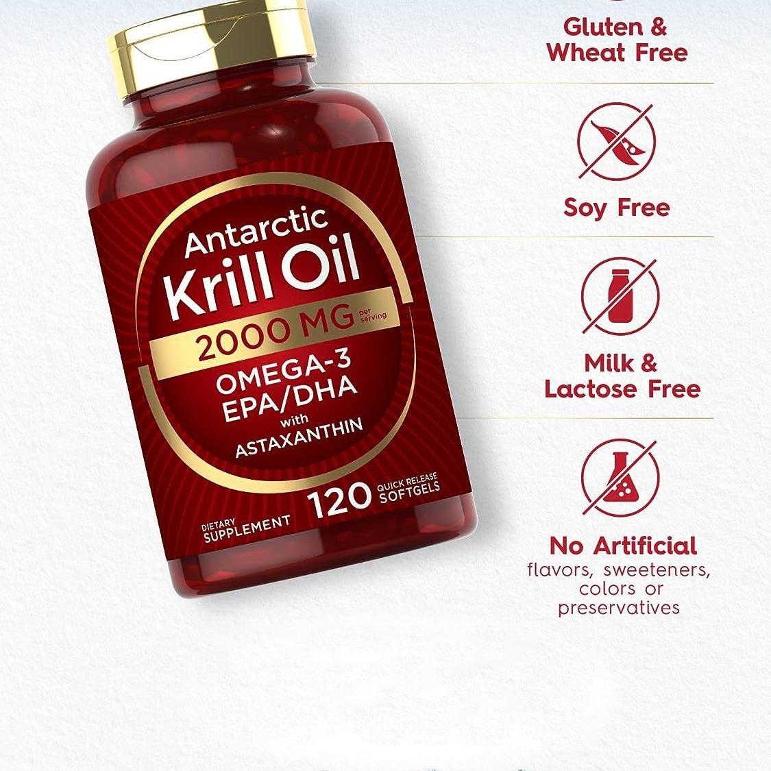 Krill oil soft capsules supple - Nutrition Of Fitness ulasan dan harga